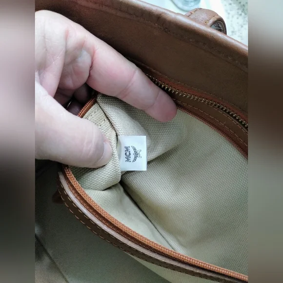 MCM Medium Liz Shopper Tote With MCM Bone Bag Charm - Picture 13 of 14